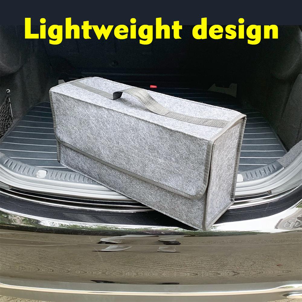 Soft Felt Car Trunk Organizer Boot Storage Bag Anti-Slip Compartment Tool Storage Box Automobile Interior Accessories