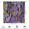 Vibrant Purple Floral Bath Curtain Artistic Shower Curtain For Bathroom Decorations.