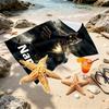 Custom Name Personalized Black Adam Print Beach Towel, for Trip Camping Beach Party Home Decor, Birthday Gift for Family & Friends