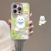 Cute Cats Suitable for IPhone16 IPhone Case 15promax Feather Magnetic Yarn Bracket 14 High-end Sense 13