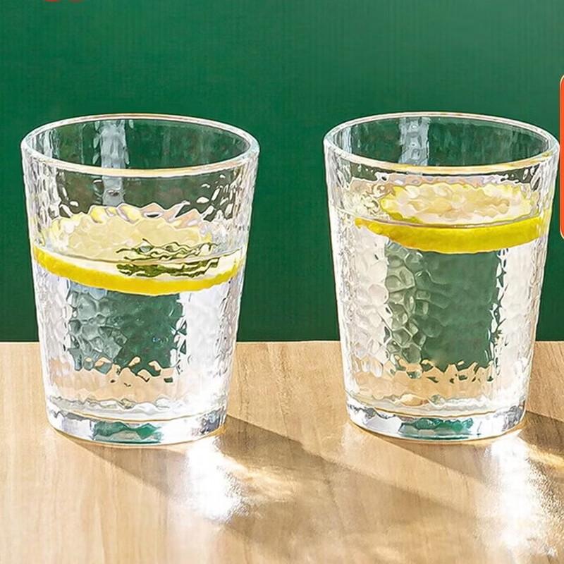 Hammered Lead-Free Glass Cups