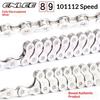 ENLEE Mountain Bike Road Bike Chain 8 9 10 11 12 Speed Plated Chain, Rust Proof with Magic Buckle