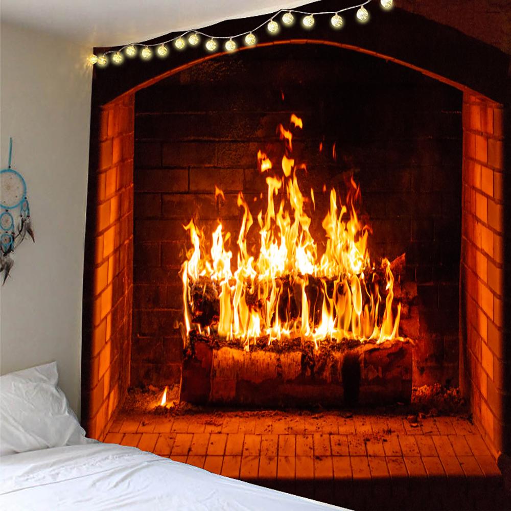 Tapisserie de Noël Home Decor Tapestry Santa Claus Printed Polyester Tapestry Living Room Room Wall Decor Backdrop Fabric