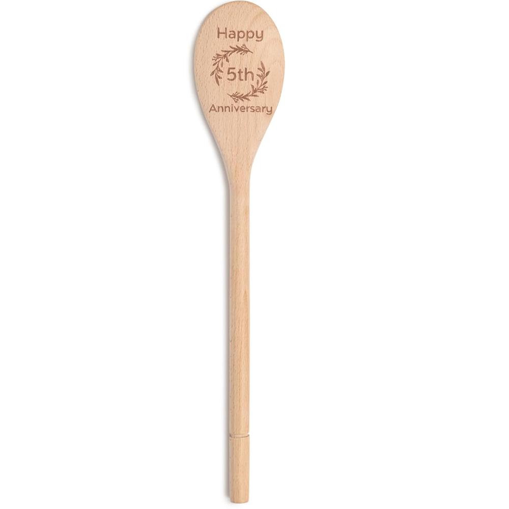 Custom Wooden Spoon 5 Year Anniversary Wood Gift Happy 1th 10th 20th 30th 40th 50th Wedding Anniversary Baking Cooking Supplies