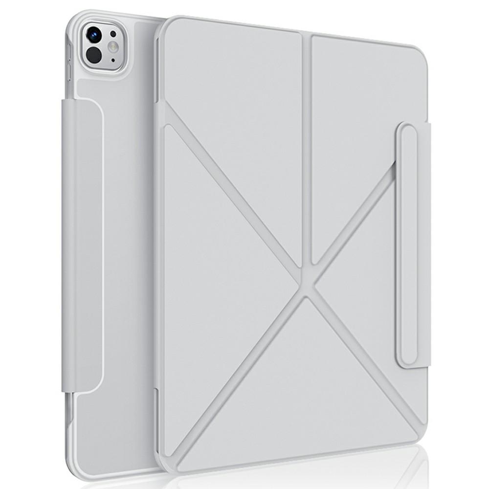 

XUNDD XDD-0014 Для iPad Pro 13 (2024) Чохол PU Шкіра Багатокутна Підставка Розумна Обкладинка для Планшета з Тримачем для Ручки Grey