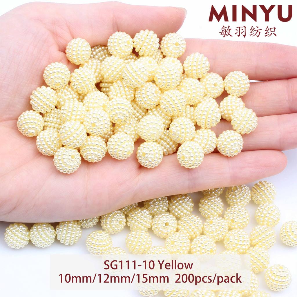 2024 Hot Sale Candy Color 10mm 12mm 15mm Round Resin Plastic Beads Bayberry Ball for Jewelry Bags Making