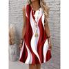 Contrast Wave Print Dress for Casual and Formal Occasions
