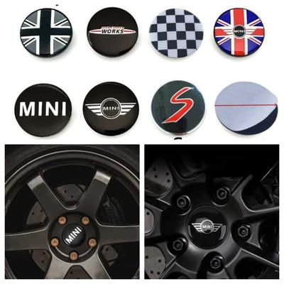 4Pcs 56MM Car Wheel Center Hub Cap Rim Cover Emblem Stickers For MINI Cooper JCW WORKS R55 R56 F55 F56 R57 R58 R59 R60 R61 R50