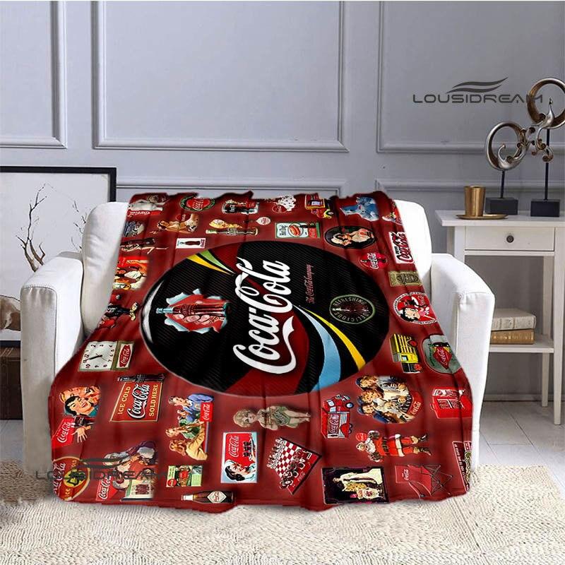 Coke logo printing blanket art decorations children's warm blankets flannel soft and comfortable blankets home travel blankets