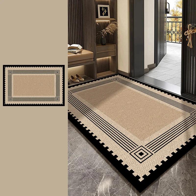 Wabi-sabi Striped Entrance Doormat Rug Non-slip Welcome Mats Dirt Trapping Washable Corridor Carpet Entry Door Mat Home Decorate