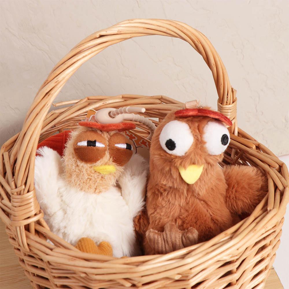 Rubber Hens Key Ring Cartoon Egg-laying Animal Key Holder Adorkable Plush Chicken Keychain School