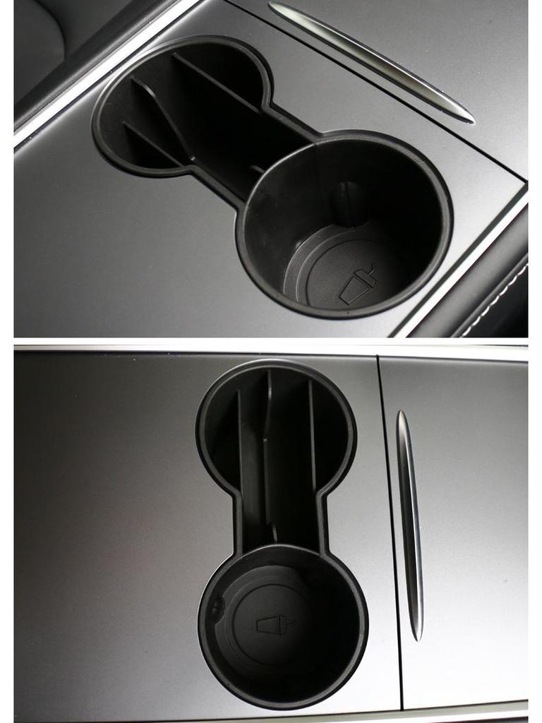 TPE Water Bottle Holders: Fits 21 Tesla Model 3 Y Models, Dual Slots for Efficient Storage and Organization.