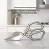 Stainless Steel Multifunctional Kitchen Shears for Cutting Bone, Scraping Fish Scales, and Barbecuing