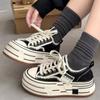 Canvas Shoes Women's 2025 New Versatile Thick Sole White Inner Height Increase Ins Trendy Versatile Explosion Casual Board Shoes Little White