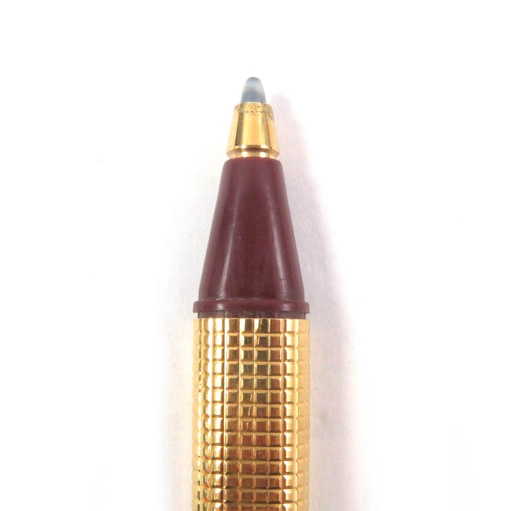 Cartier Ballpoint pen Block Check Trinity Cap Style gold mens Used