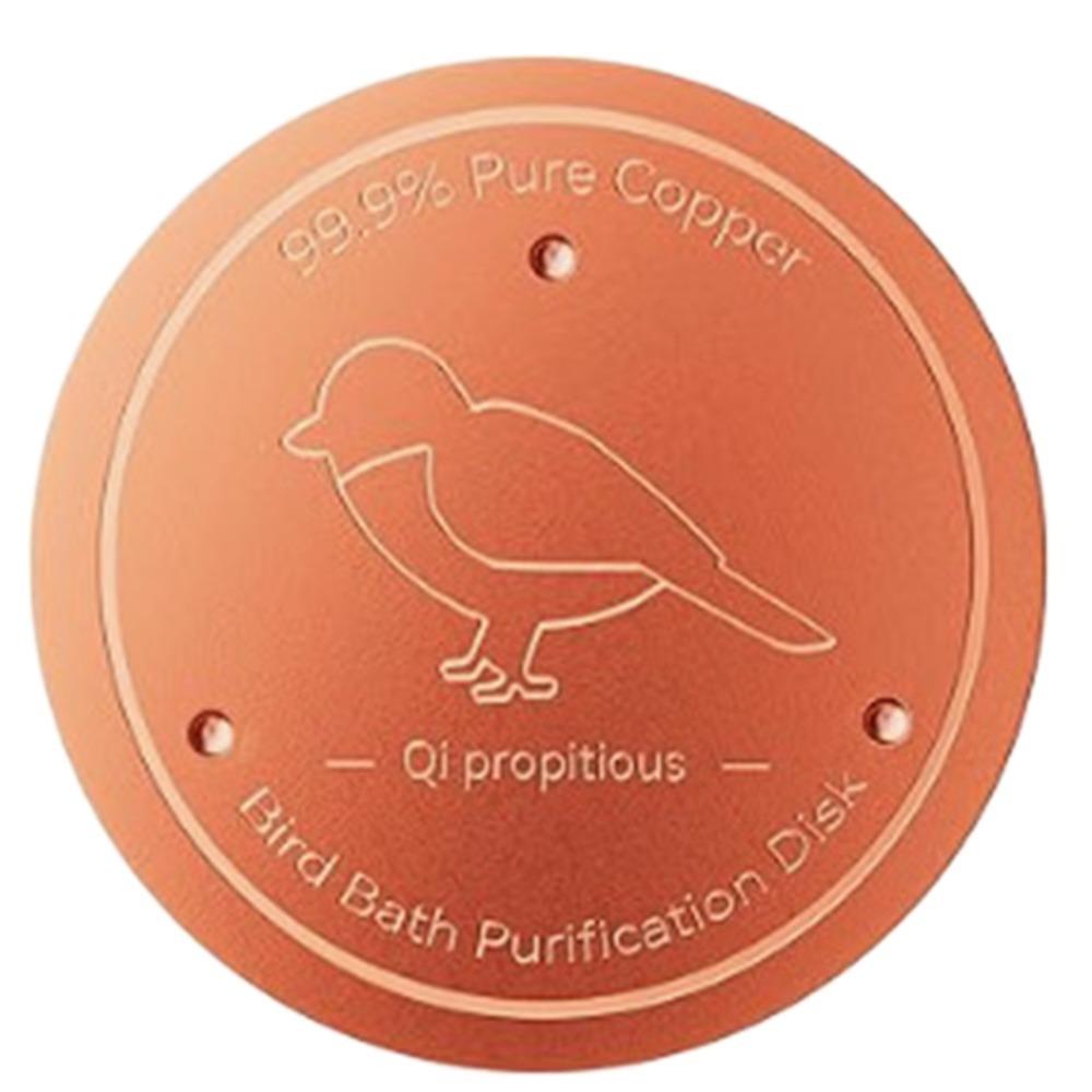 Triple-Point Support Bird Bath Copper Disk Universal Copper Purifier Plate  for Garden Fountain