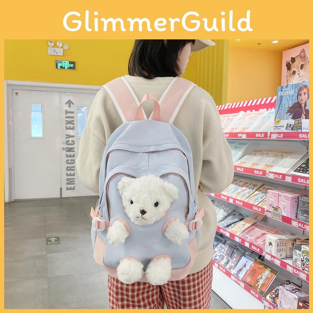 Bear Little Student Schoolbag Large Capacity Backpack Outdoor Leisure Travel Bag