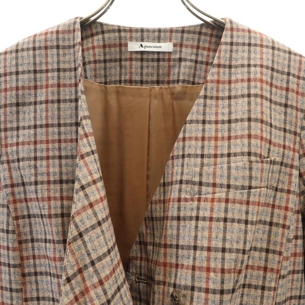 Aquascutum Check Pattern No color coat M Brown spring Women Used