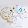 Children's Tie-Dye Embroidery Kit: Bamboo Hoop, Blue Wall Pendant
