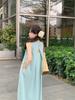 2026 Women's Summer French Backless Sleeveless Pleated Sling Dress