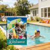 Dyrenson Welcome Summer Beach Cat Decorative Garden Flag, Coastal Sunshade Yard Outside Home Decoration Pet Owner Lover Gift