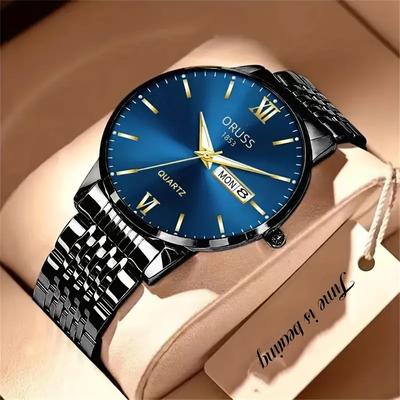 New TOP Brand Luxury Men's Fashion Watch With Box 30M Waterproof Calendar Luminous Men's Quartz Watches