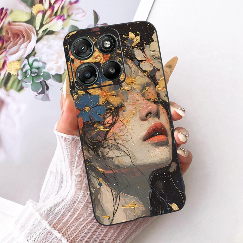 For Motorola Moto G15 Power Case Moto G17 Cute Love Heart Painted Cover Soft Silicone Case For Motorola G17 Power MotoG15 Fundas