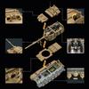 Armored Vehicle Military Army British FV4005 Stage II Heavy Anti-Tank Bricks Building Blocks Toy Main Heavy Battle Tank Model
