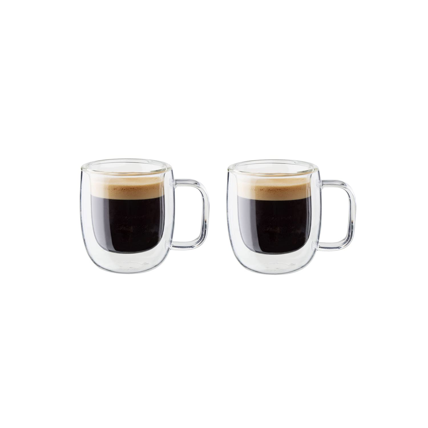 

ZWILLING Sorrento Double Wall Espresso Glasses 80ml 2pcs Set - Tumbler, Insulated, Keeps Drinks Hot or Cold, Double-Walled, Espresso, Demitasse Cup, M