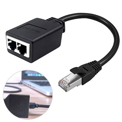 Hub Rj45 Gigabit Übertragung Netzwerkkartenadapter 1 Stecker auf 2 Buchsen Ethernet Splitter Zubehör Hohe Geschwindigkeit Cat5 Cat5E Cat6 Cat7