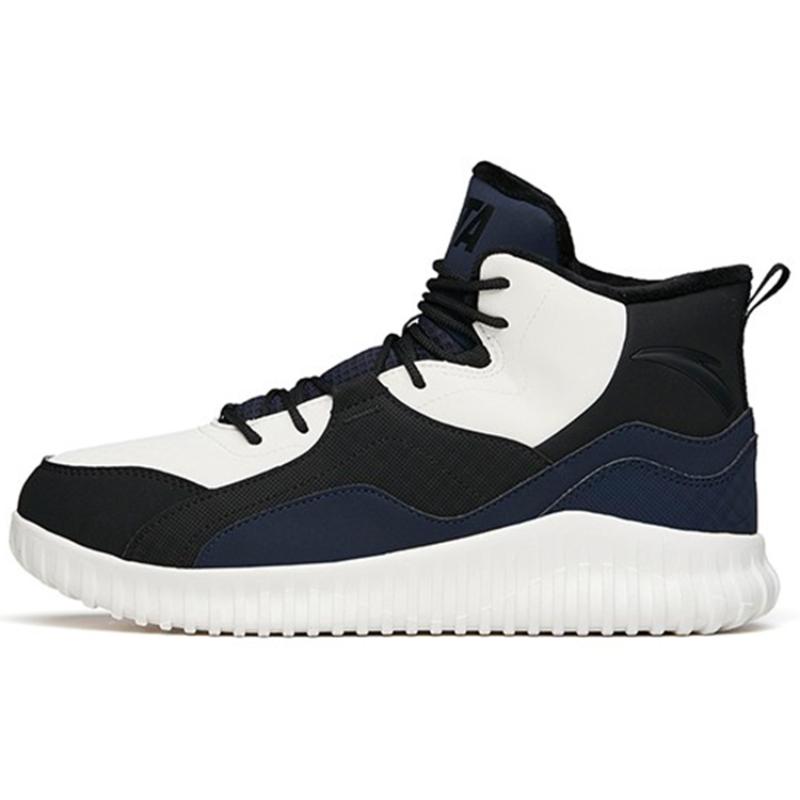 

Anta Life Collection Wear-Resistant Mid-Top Sports Casual Shoes Men s Black White Blue Sneakers 41