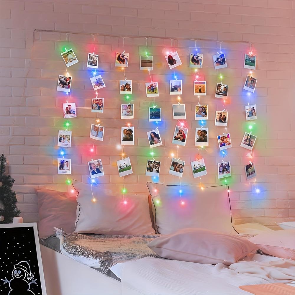 1 String LED Fairy Lights with Photo Frame Clips -in/Battery-Free (Batteries Not Included) String Lights for Photo Wall,Wedding,Christmas Decorations