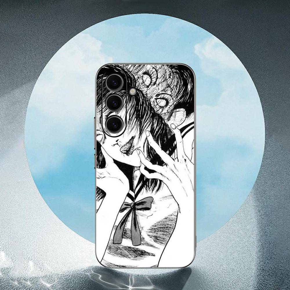 

Horror Comic Junji Ito Tomie Tees For Samsung Galaxy S25 S24 S23 Ultra S22 S21 Plus S20 Black Soft Silicone Protective Case SamsungS20fe