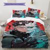 Kaiju No. 8 Pattern Bedding,Quilt Set Quilt Cover Pillowcase Home Birthday Gift (1 * duvet cover + 2 * pillowcase, without core)