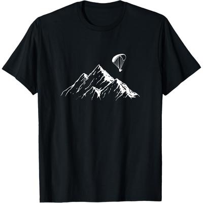 Paraglider Mountains T-Shirt Parachute Paragliding Lover Fun T-Shirt