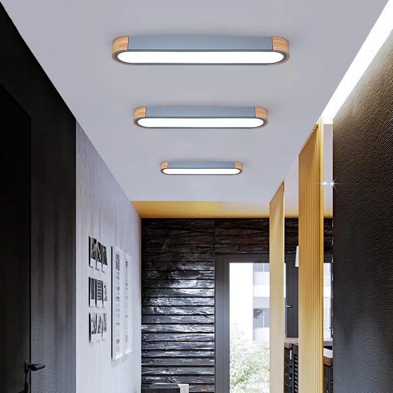 LED Wood Wall Light Dimmable Ceiling Lamp Corridor and Aisle Lamps Living Room Bedroom Chandelier Torch Entrance Lighting