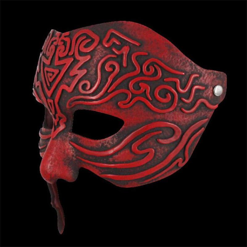 Pattern Ancient Geometric Resin Mask Role Playing For Christmas And Halloween