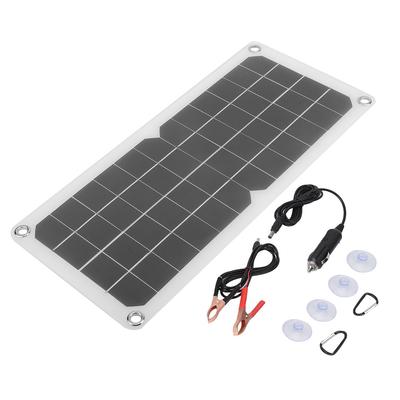 10W18V Samochodowy Elastyczny Panel Solarny Ładowanie Akumulatora 12V Podwójne USB 5V Ładowanie Telefonu Zewnętrzne Zawieszane Ładowanie Plecaka