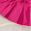 Girls' Solid Color Sleeveless Belted Dress
