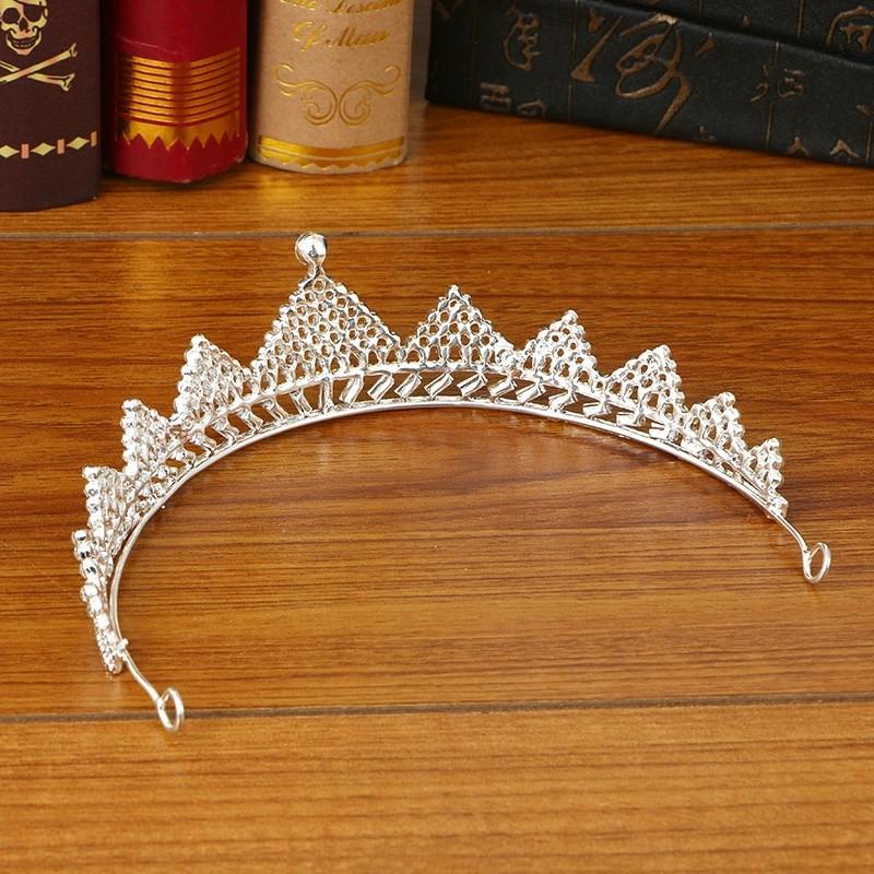 Korunní diadém nevěsta svatební vlasové doplňky Korejské svatební doplňky princezna narozeniny korunka dospělá obruč kamínky do vlasů