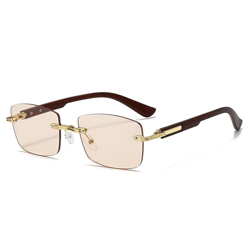 Frameless Vintage Square Sunglasses Women Men Rectangle Sun Glasses Female Oval Eyewear for Male Female Eyeglasses