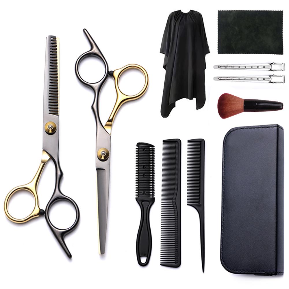 Hairdressing Scissors Set: Colored Straight-Tooth & Thinning Bangs Scissors for Professional Stylists