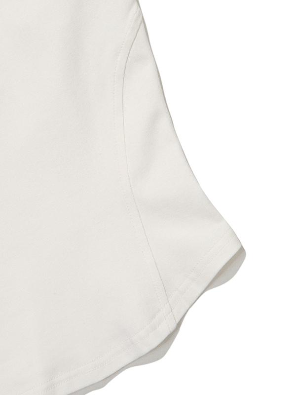 BBC EARTH W Cutout Crop Long T-Shirt_Ivory