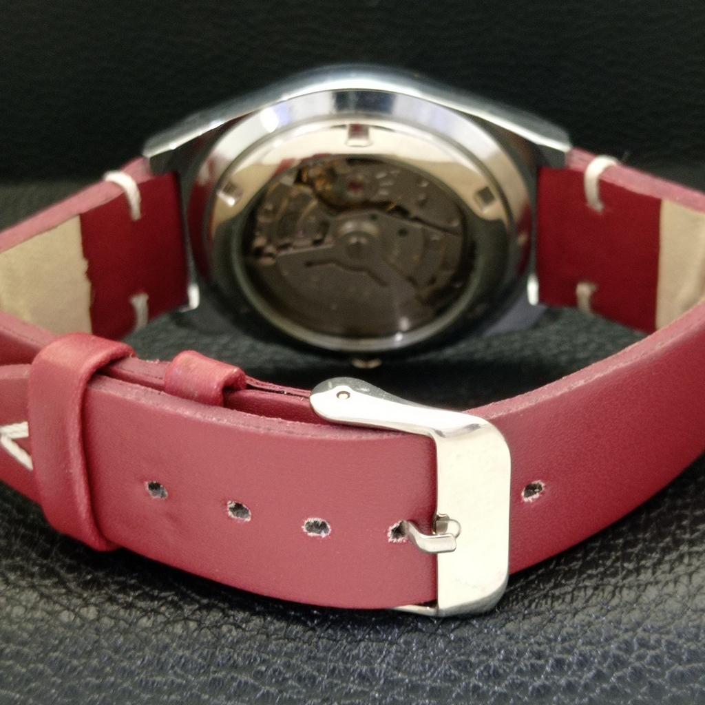 REFURBISHED JAPAN SEIKO 5 6309A AUTOMATIC MENS RED COLOR DIAL WATCH A440220-9 Sk-a440220-1