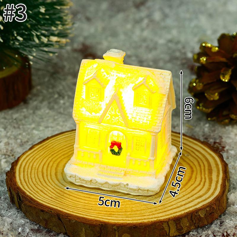 Christmas Home Decoration Xmas Desk Accessories House Micro Landscape Santa Claus Figure Christmas Gift for Women Girls