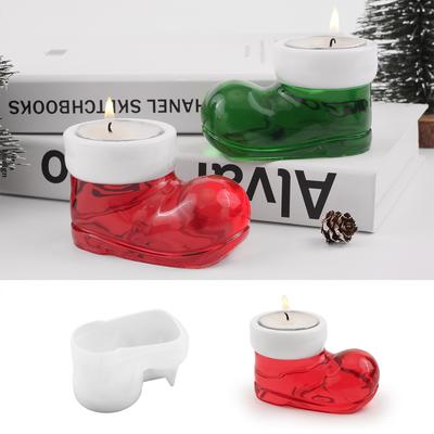DIY Mold, Crystal Dropper Ring, Resin Mold, Christmas Boot Candle Holder, Shoes, Aromatherapy Candle Tabletop Decoration, Silicone Mold