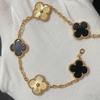 Nuova Versione Bracciale Quadrifoglio Cinque Fiori Agata Rossa Naturale Madreperla Bianca Bracciale da Donna Bracciale Laser