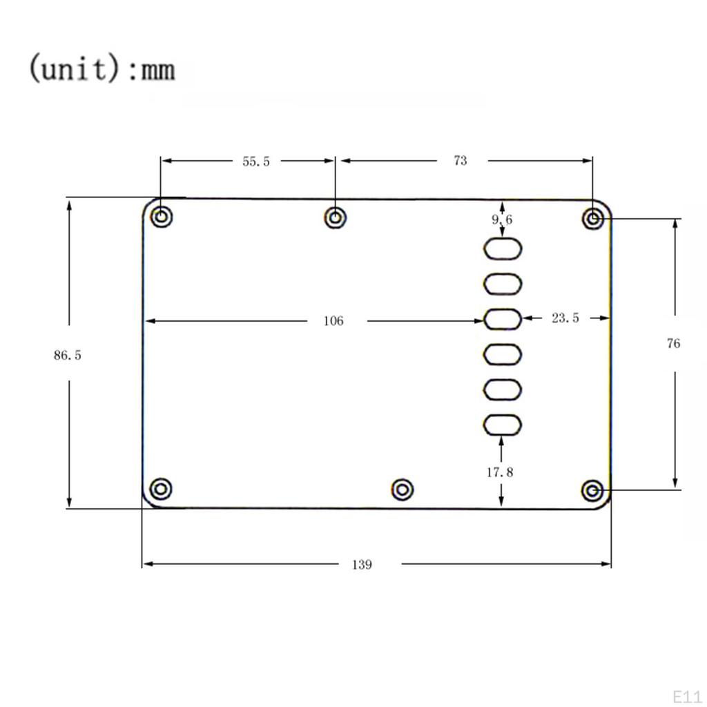 6 Holes Guitar Back Plate Tremolo Cavity Cover,Electric Accessories
