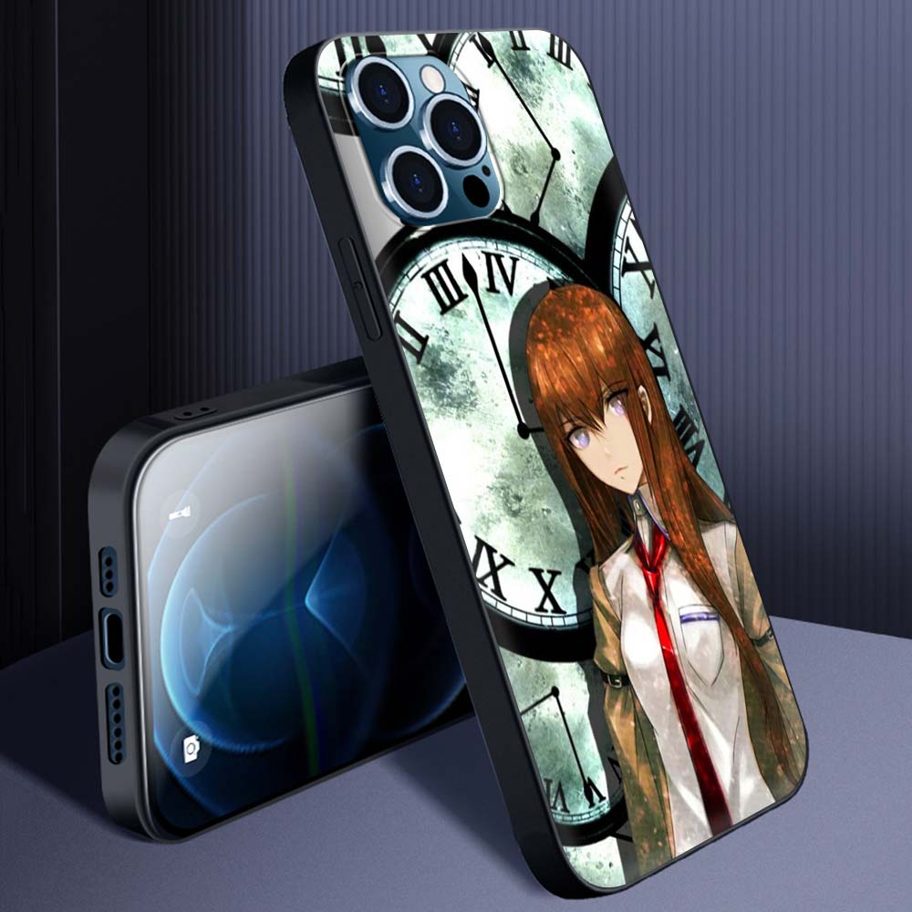 Steins Gate Okabe Anime Manga Luxus Handyhülle Für iPhone 13 14 11 12 Pro Max 7 8 Plus SE X XR XS Weiche Vollabdeckung Schwarze Hülle