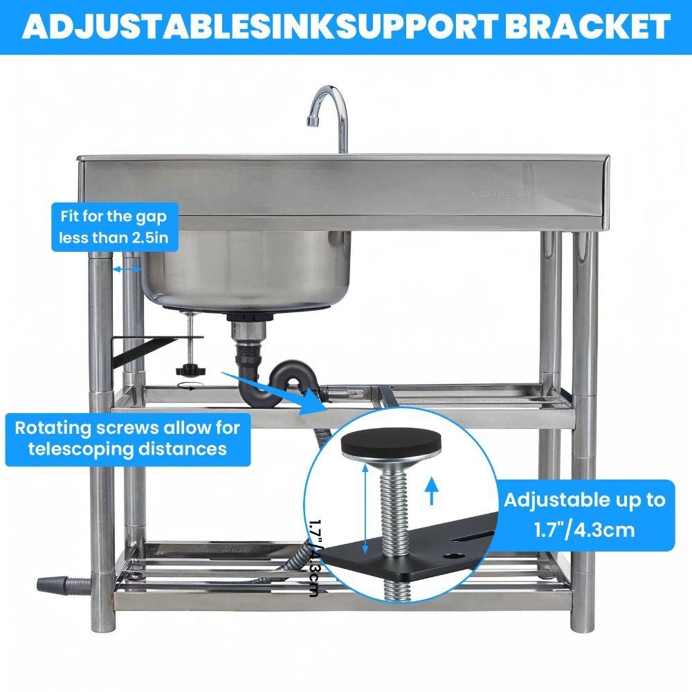 Heavy Duty Sink Installation Kit Easy Installation Pedestal Sink Support  Undermount Application